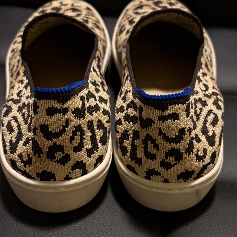 Rothy's Leopard Print Slip on Sneakers - Picture 3 of 5